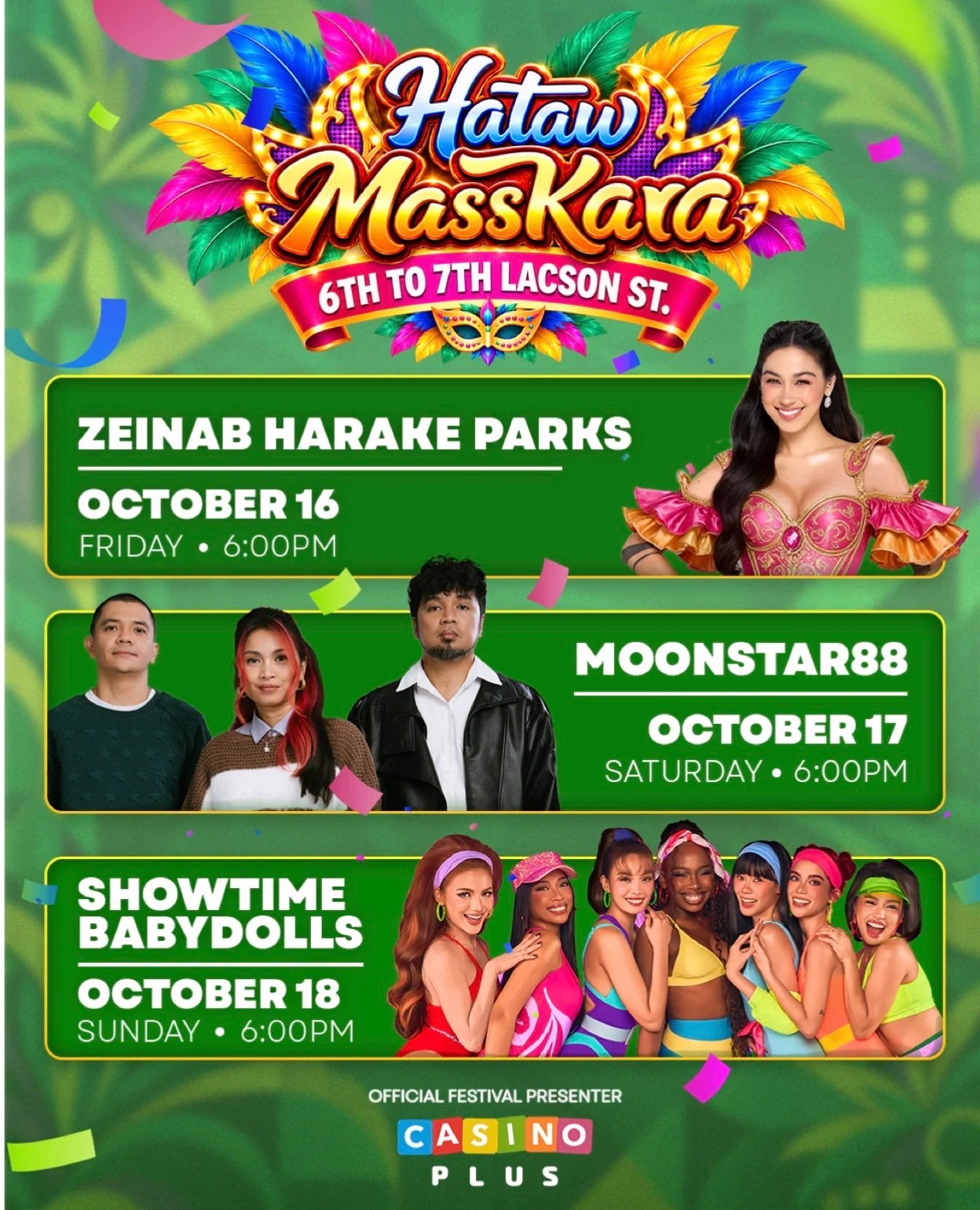 Casino Plus brings ‘Hataw MassKara’ to Bacolod as official presenter of MassKara Festival 2026; Zeinab, Moonstar88, Baby Dolls to headline 3-day concert
