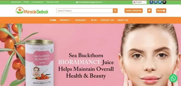 Miracle Seabuck: E-commerce Website