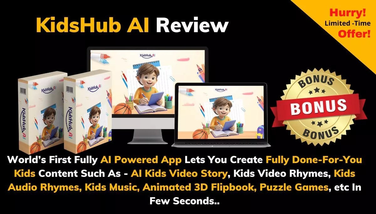 Kids Hub AI Review : Get upto 30% OFF Coupon + 8 OTOs Links