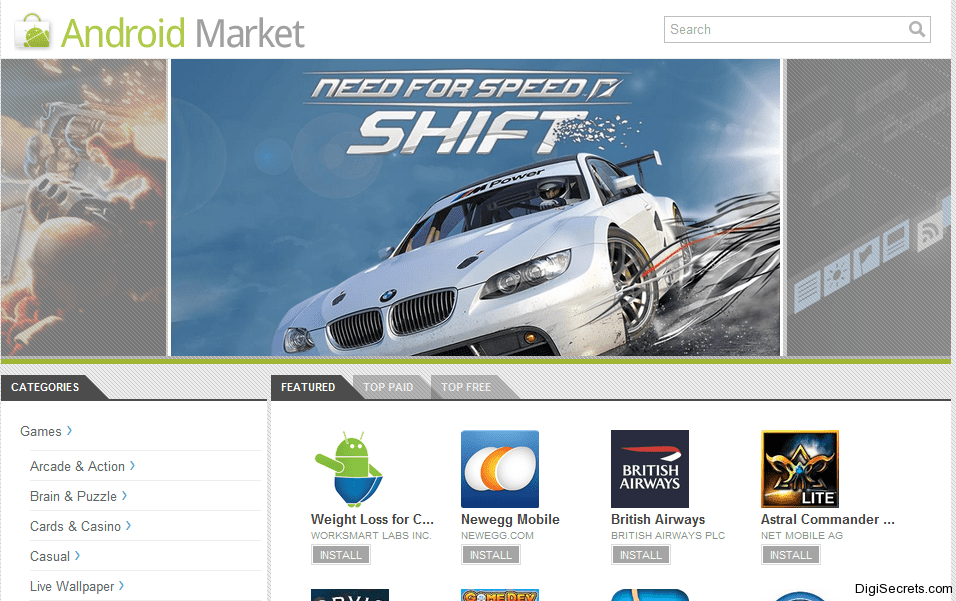 Android Market For Browser