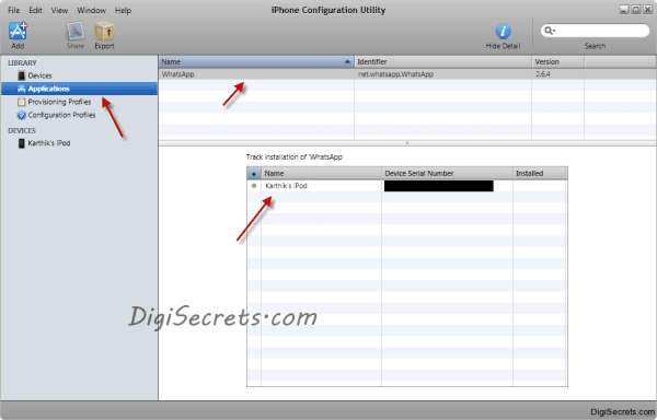 iPhone Configuration Utility - Application