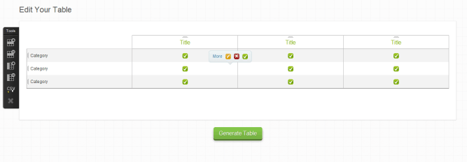 Compare Ninja HTML CSS TABLE