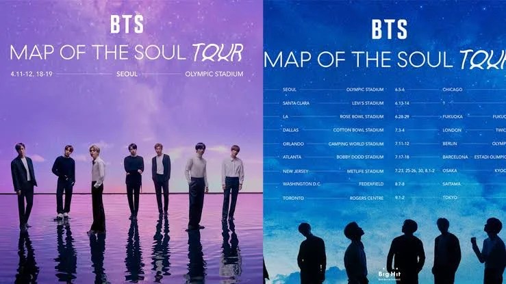 bts map of the soul tour dates details tickets schedule timings