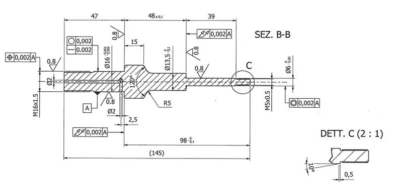 dimensioning cylindrical part