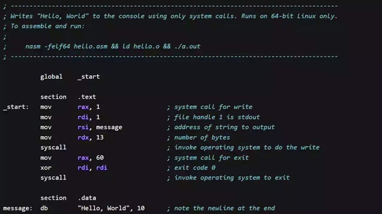 assembly language code