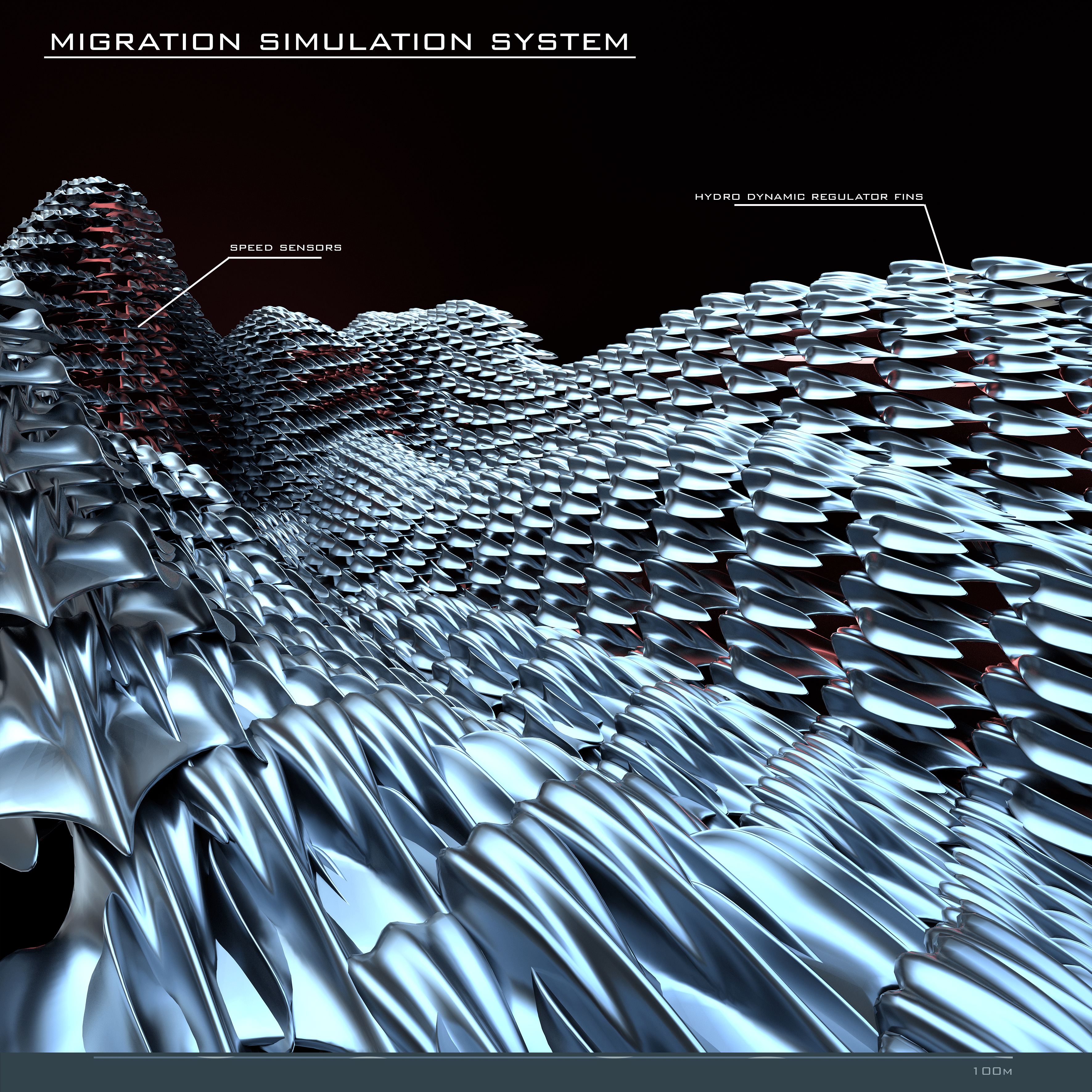 Nathaniel Nutt Migration Simulation System, from the Arctic Studio project.