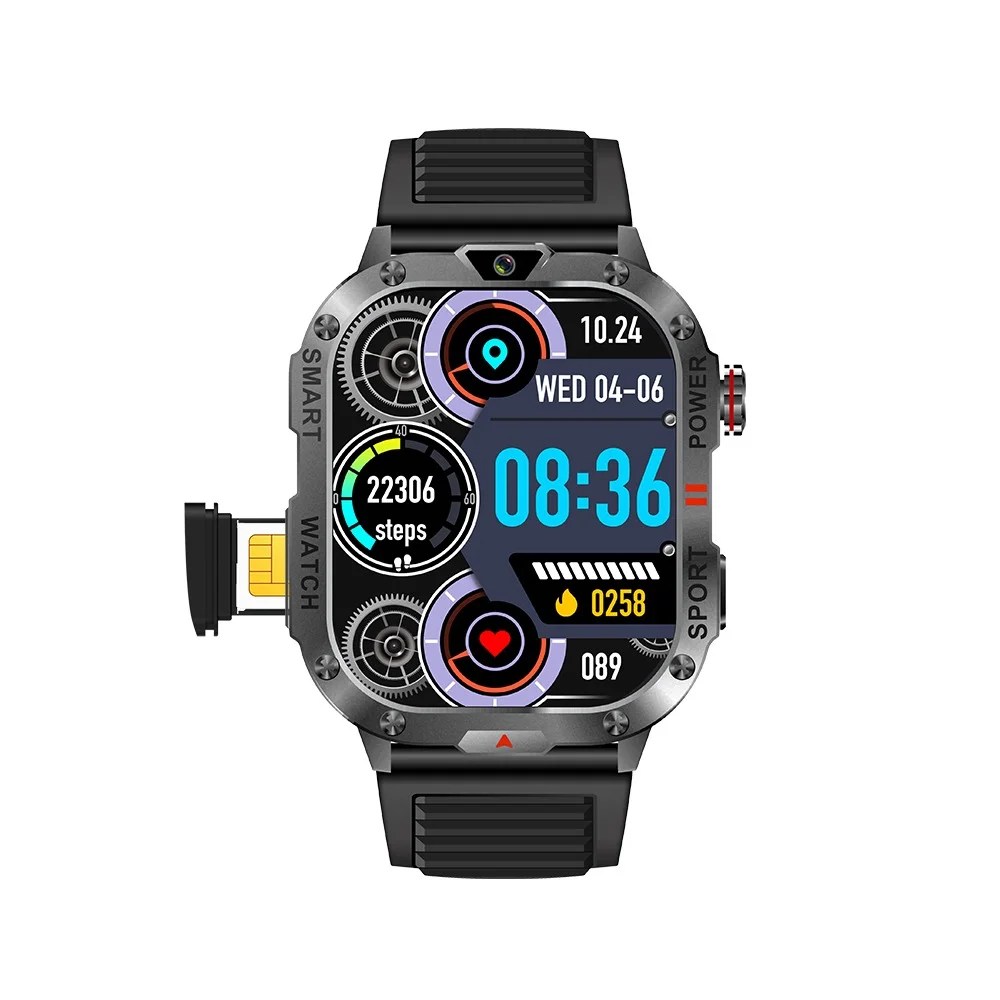 BW18 SmartWatch with Sim Card LED Flashlight