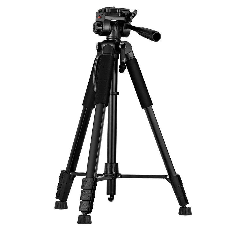 Adjustable 2.1M aluminum tripod stand for vlogging and photography