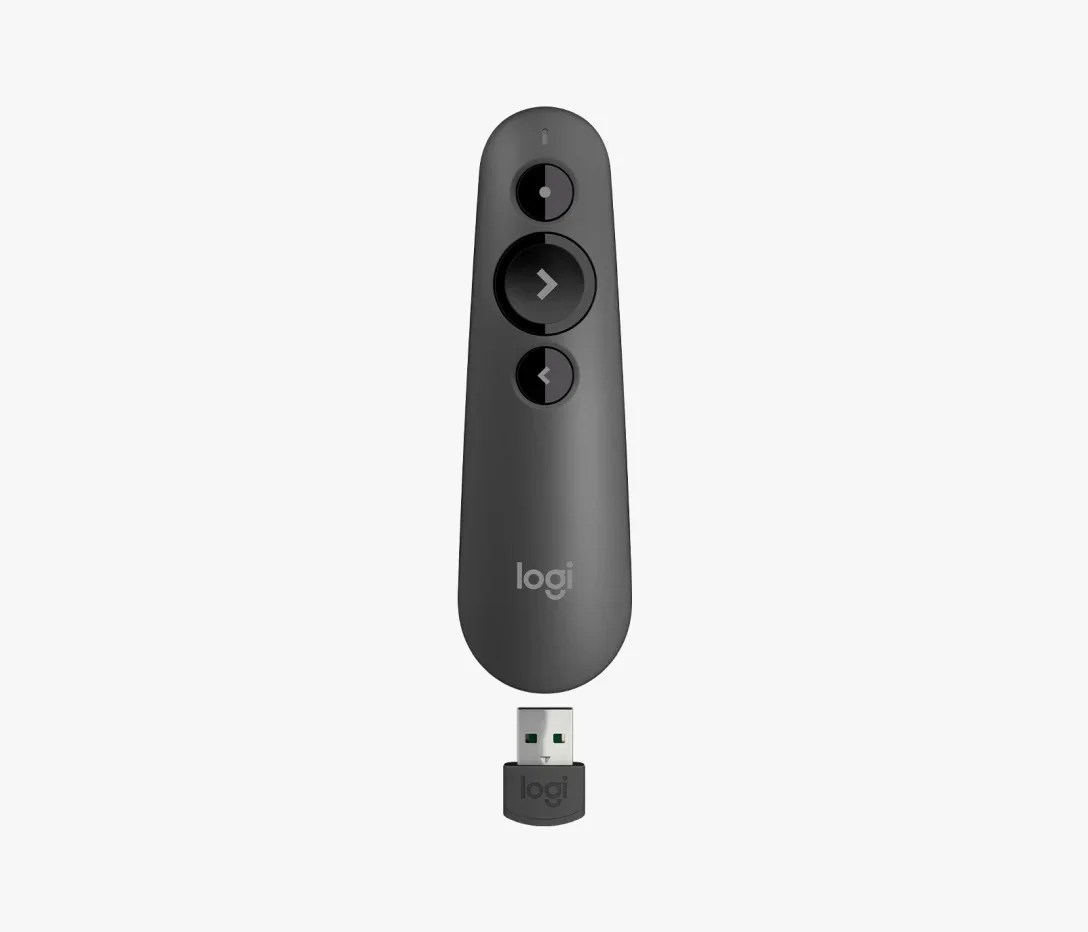 Logitech R500s Laser Presentation Remote b Logitech R500s wireless presentation clicker for PowerPoint