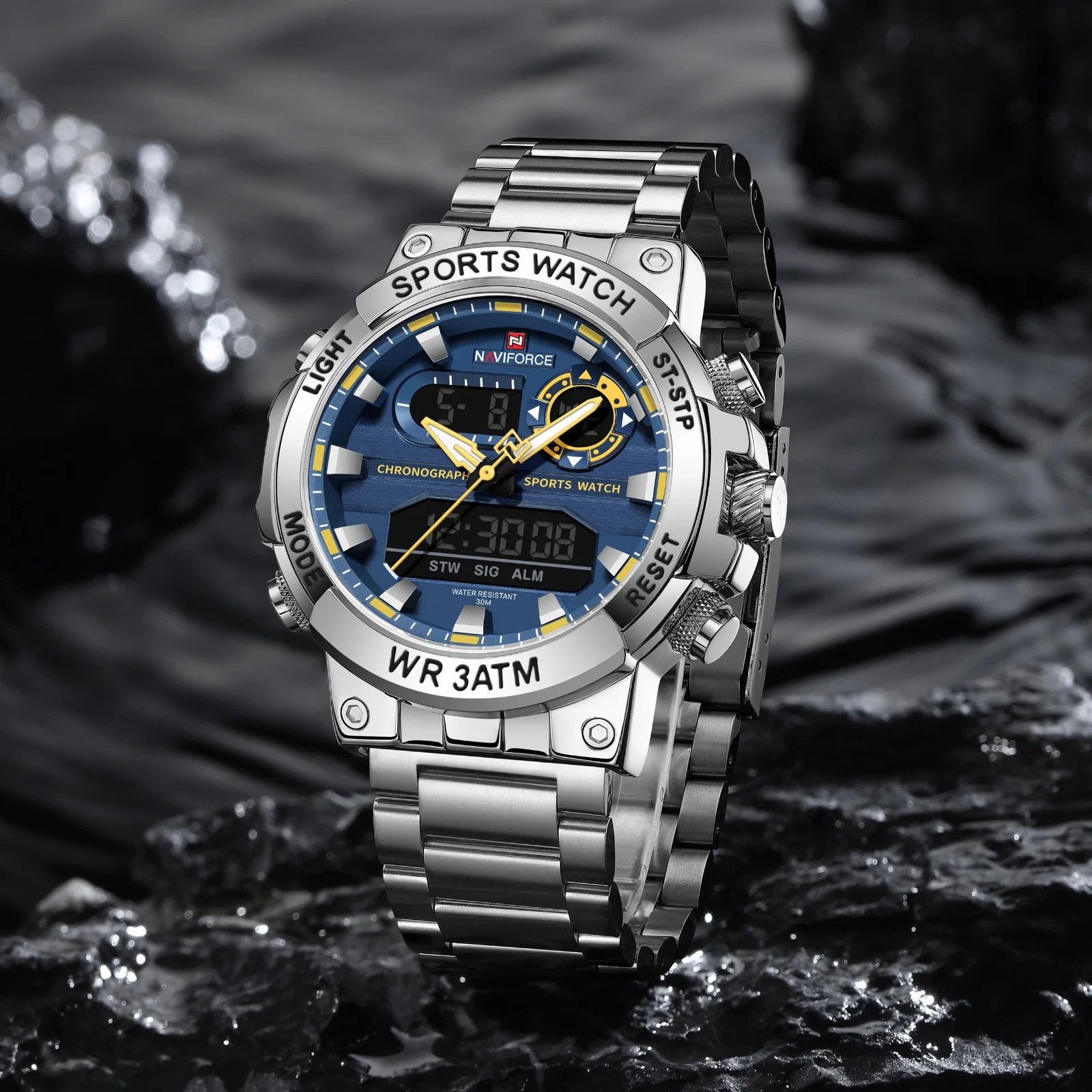 NAVIFORCE 9237 men’s watch with analog and digital display