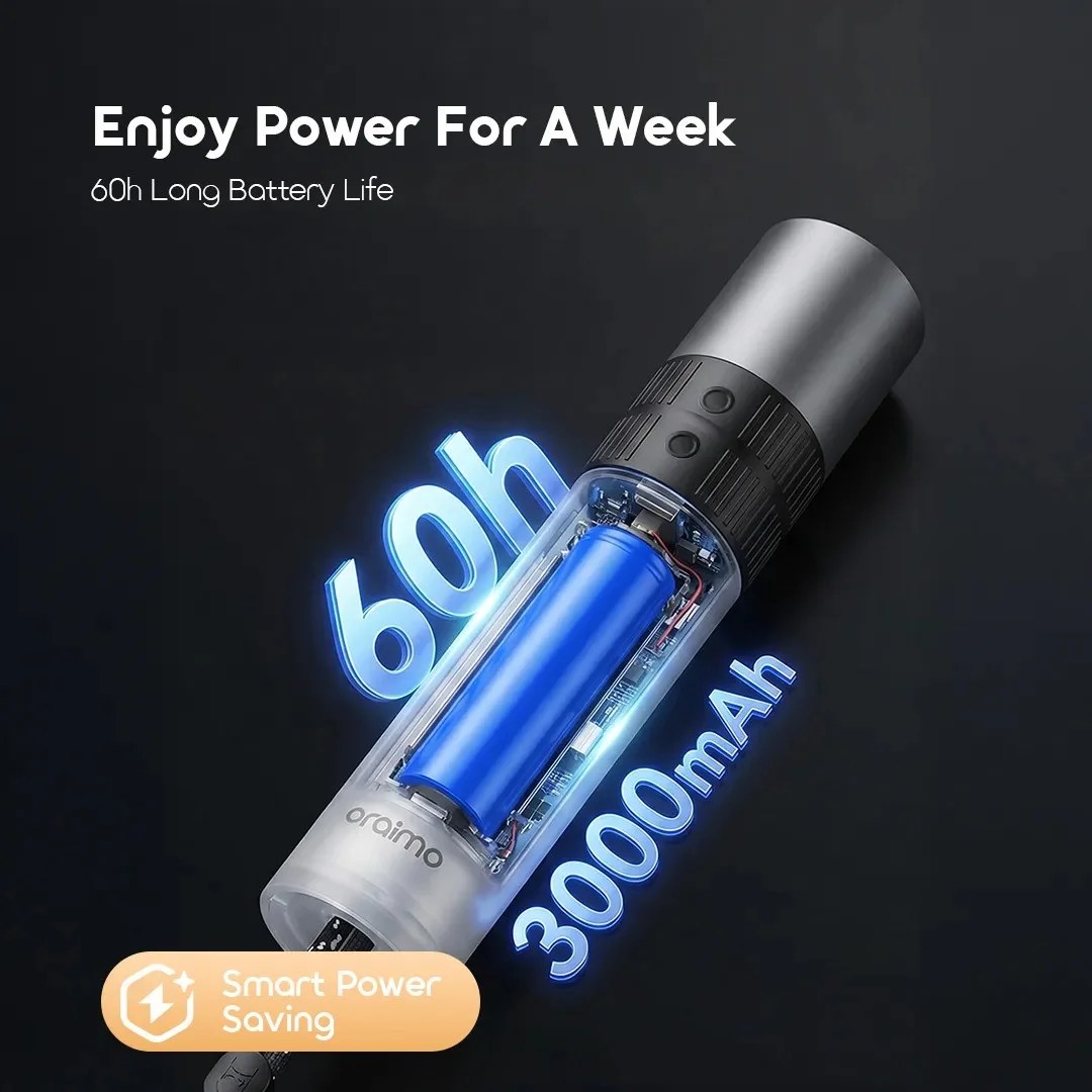 Oraimo TorchGo compact flashlight with 200m range