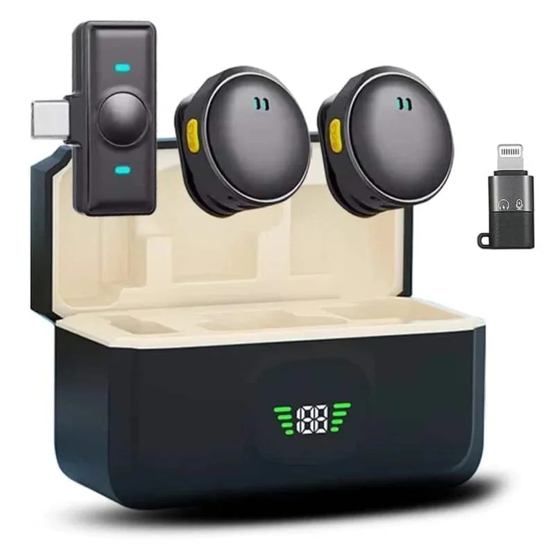 Q8 clip-on wireless lavalier microphone for smartphone video recording
