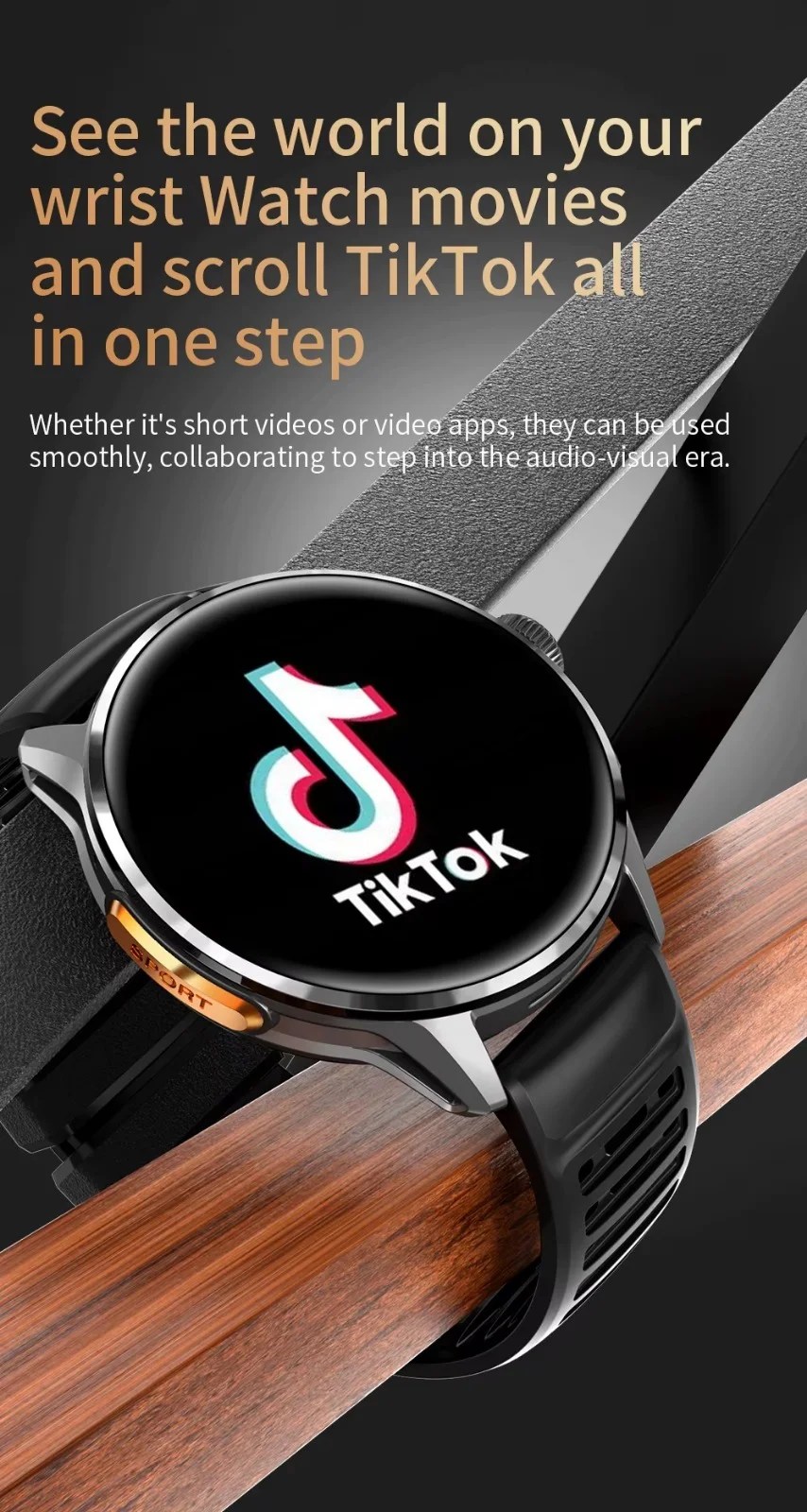 H100 5G smart watch with touchscreen and built-in camera