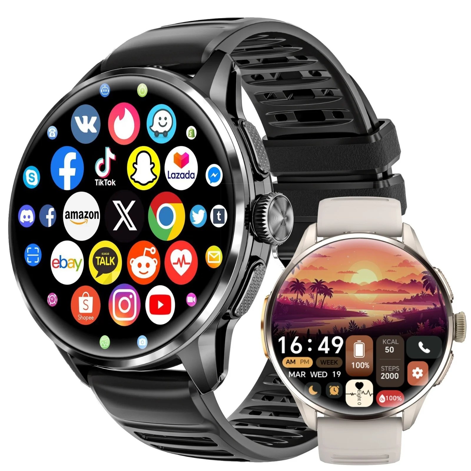H100 5G SIM card smart watch with 8GB RAM and 128GB storage