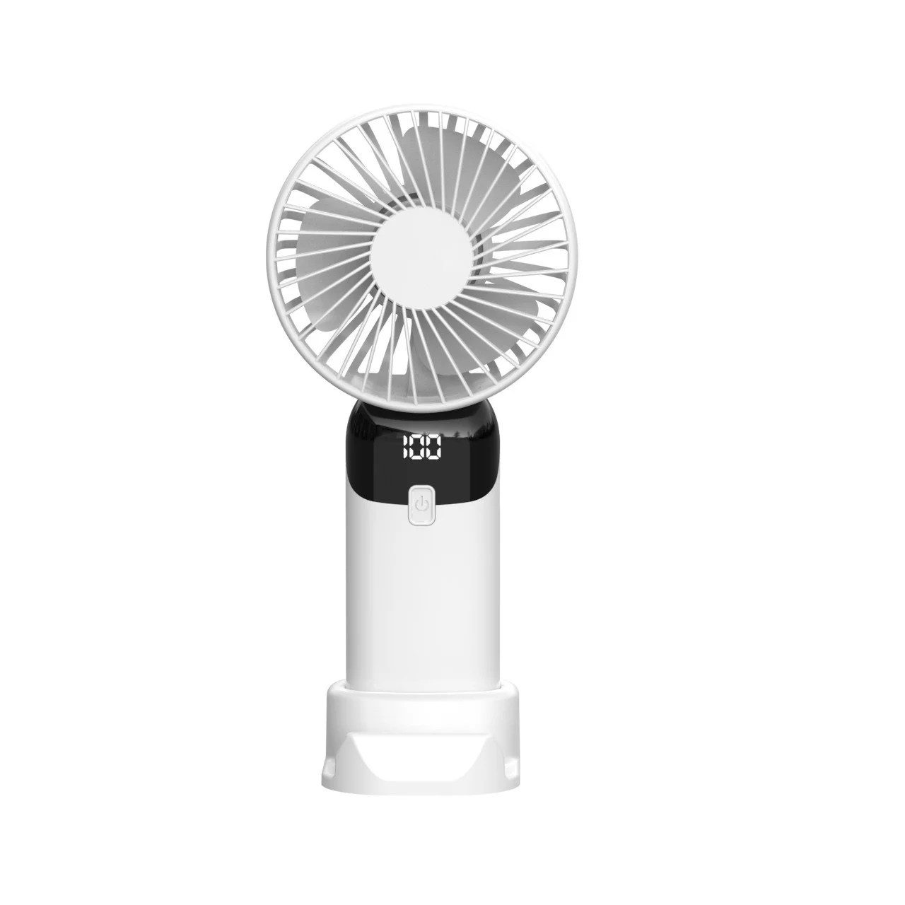 Portable desk and handheld fan