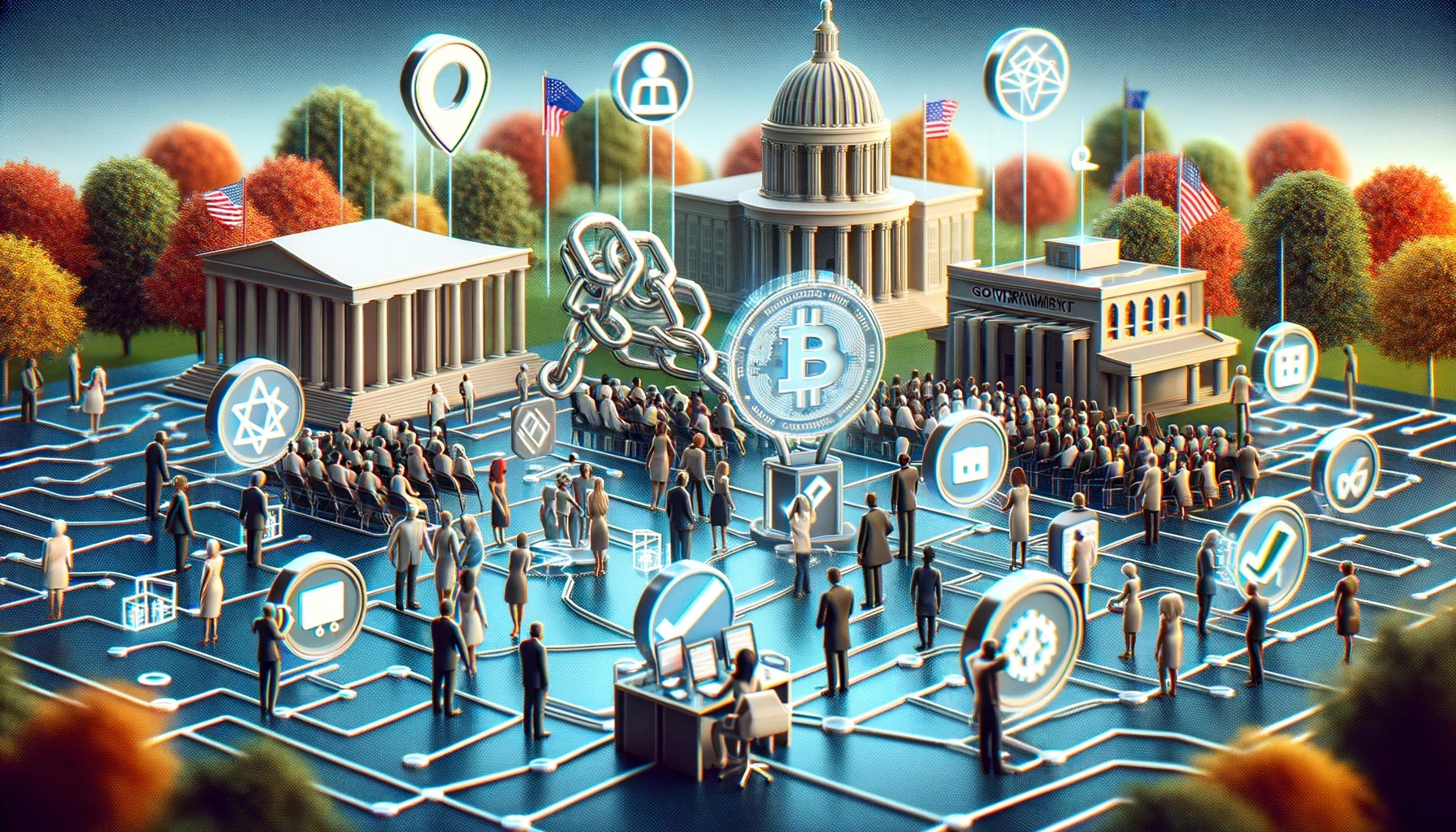 Blockchain and a government building