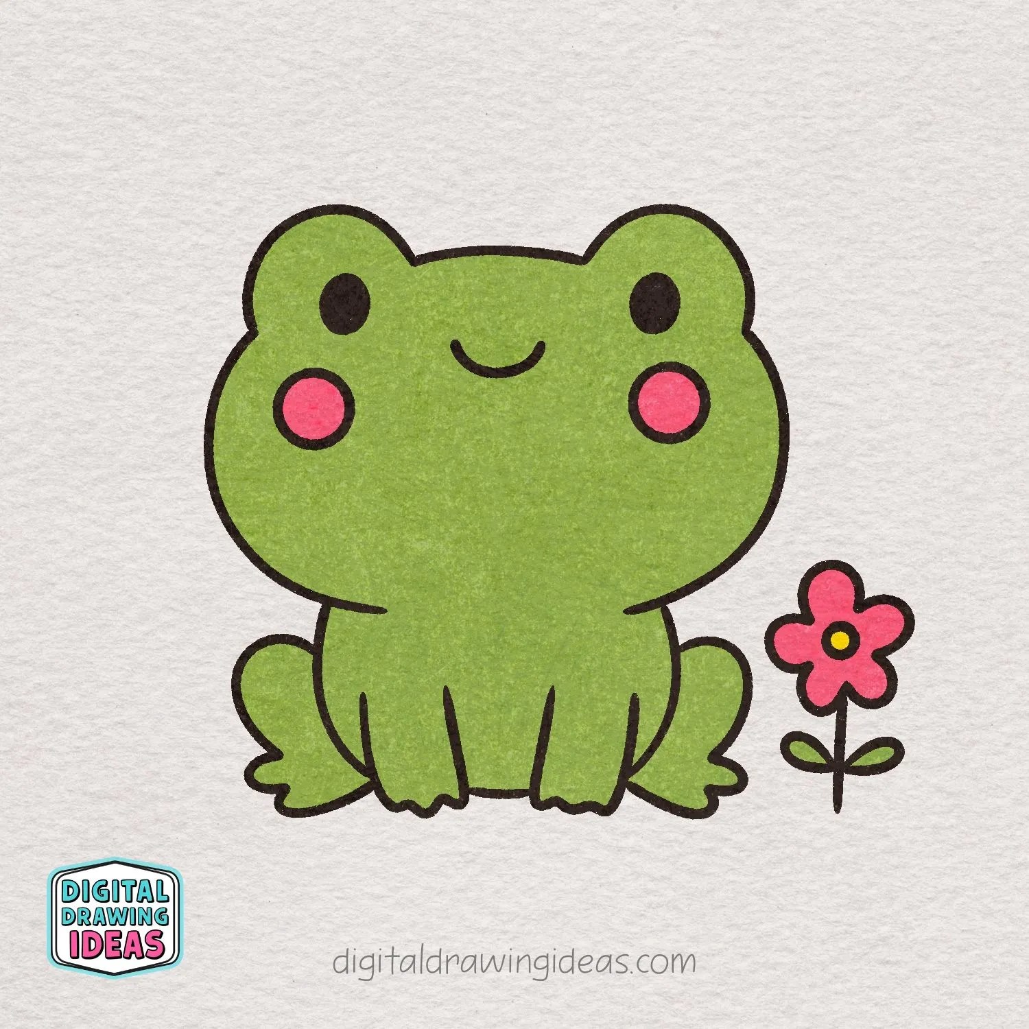 how to draw a frog - frog drawing