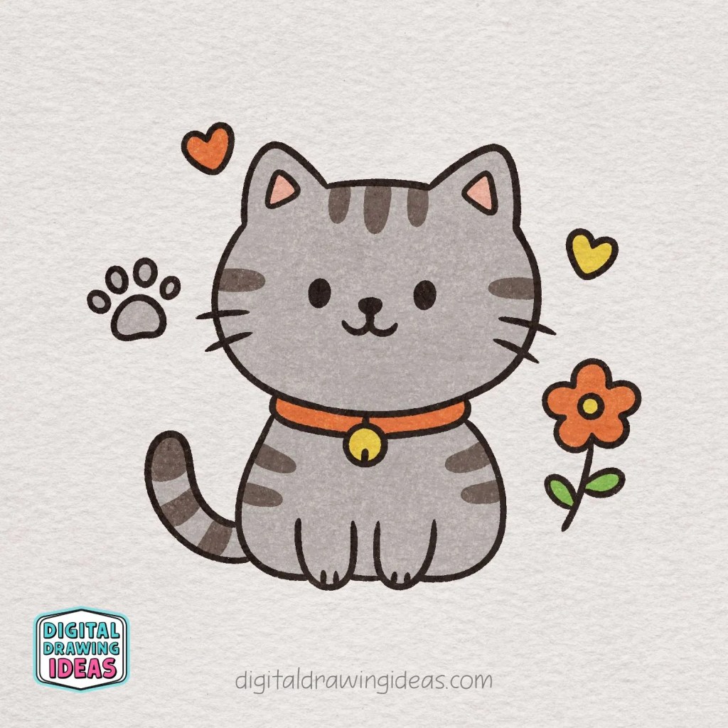 how to draw cat - cat drawing idea