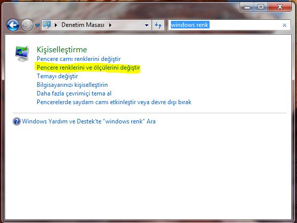 Windows etkin pencere yazı tipi değiştirmek