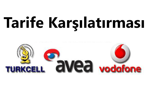 Avea Turkcell Vodafone tarife karşılaştırması
