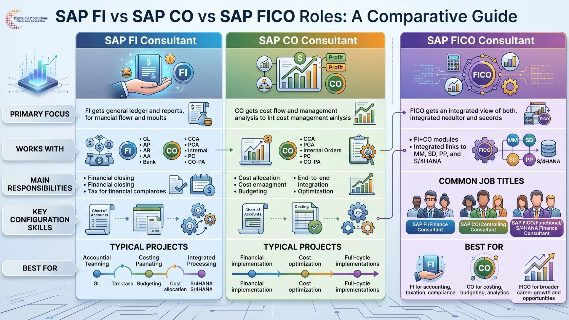 SAP FI vs SAP CO vs SAP FICO Roles
