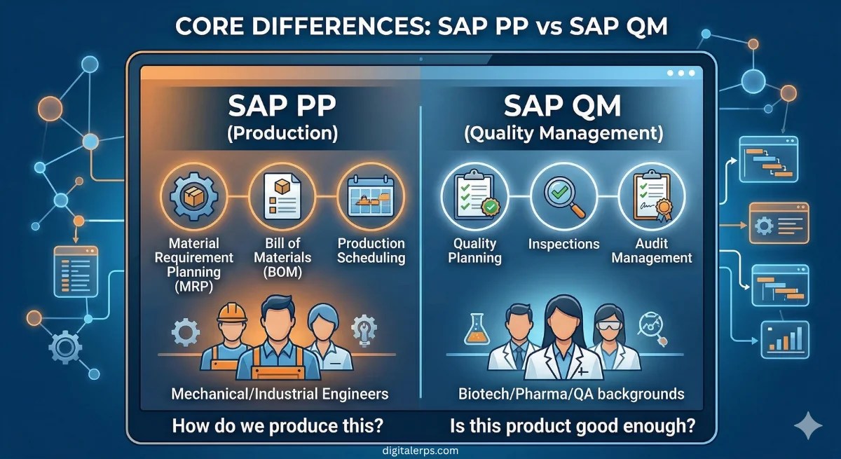 SAP QM vs SAP PP Key Differences