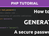 How To Generate A Random Secure Password Using Php