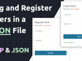 Register And Login Application With Php And Json