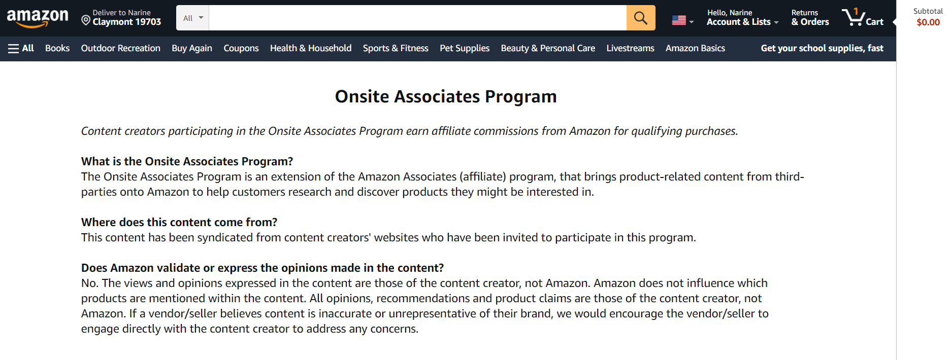 Onsite Associates Program