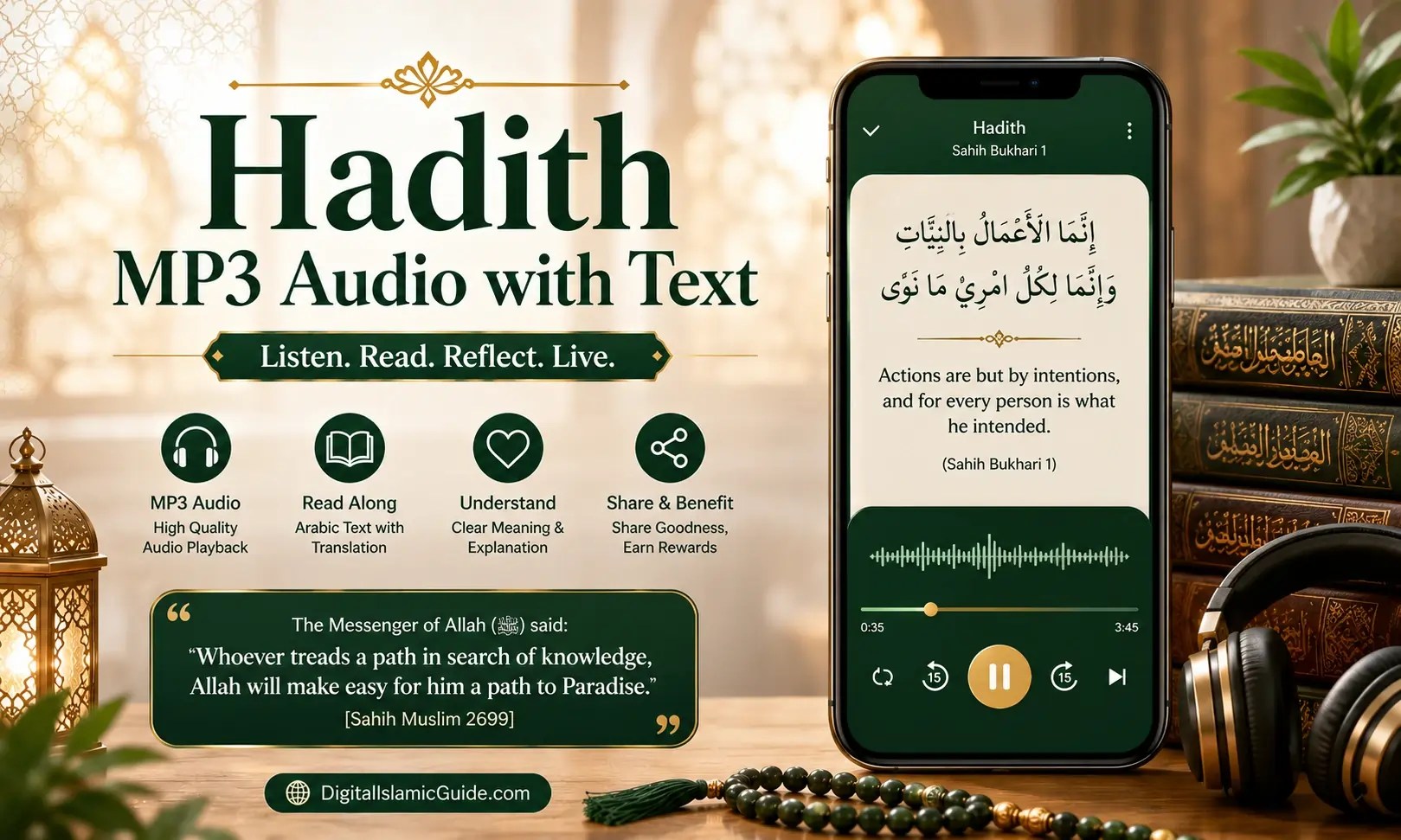 100 Hadith Mp3 Audio with Text