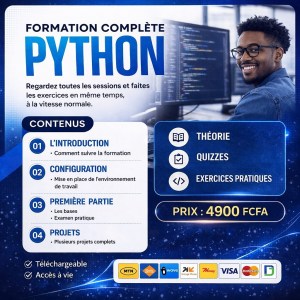 Maîtrisez Python de A à Z – Formation 100% Complète