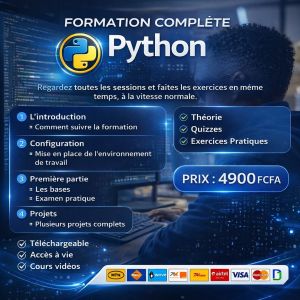 Maîtrisez Python de A à Z – Formation 100% Complète