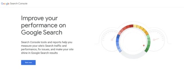 Google Search Console Start Now Page - Digital Junction Beginners Guide