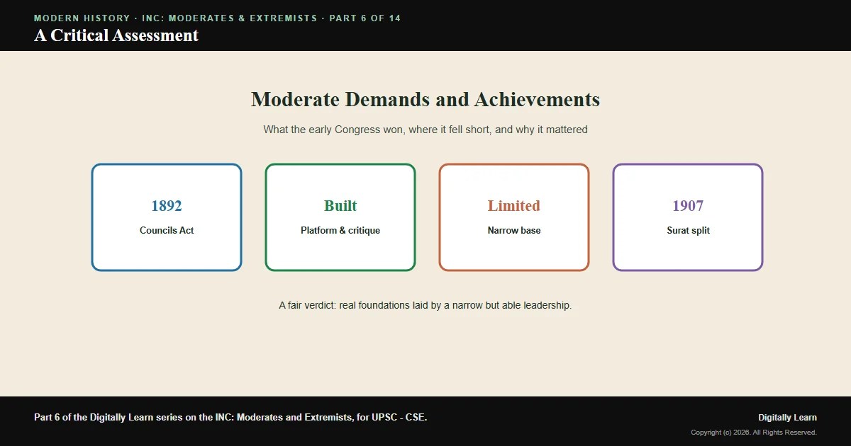 Cover of the article: Moderate Demands, Achievements and a Critical Assessment