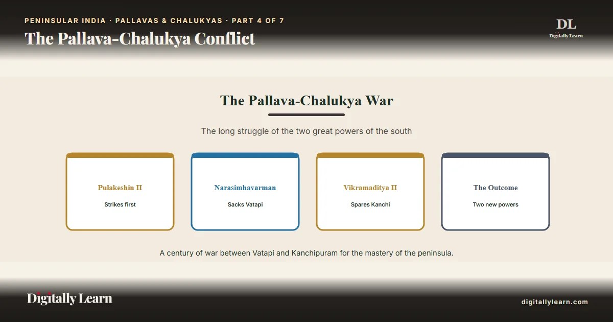Cover of the article: The Pallava-Chalukya Conflict