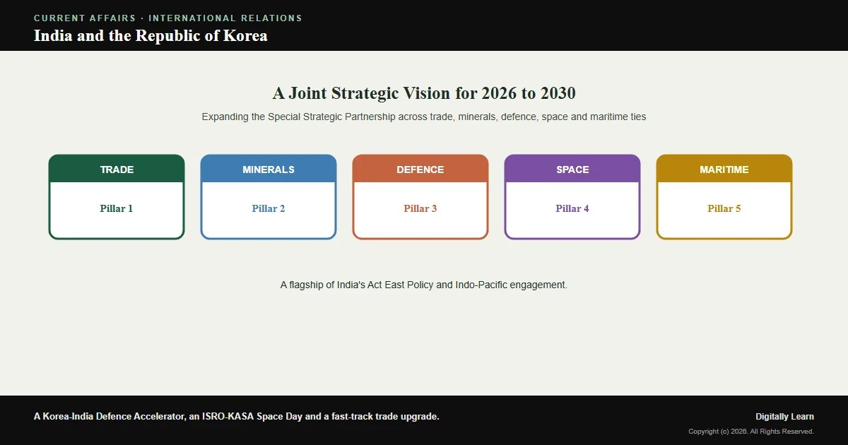 India and South Korea Adopt a Joint Strategic Vision for 2026 to 2030