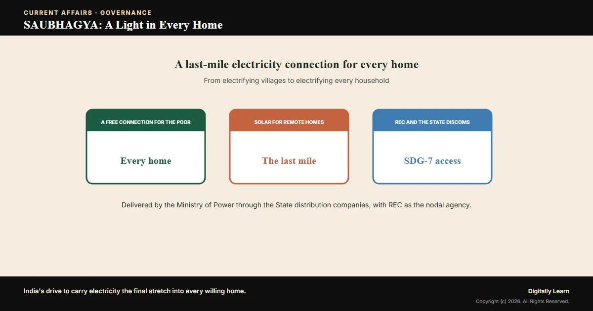 SAUBHAGYA: India’s Universal Household-Electrification Mission