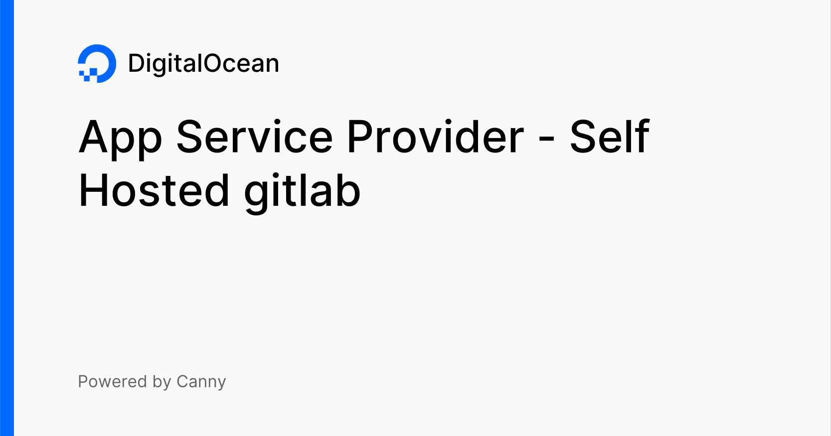 App Service Provider - Self Hosted Gitlab | Voters | DigitalOcean