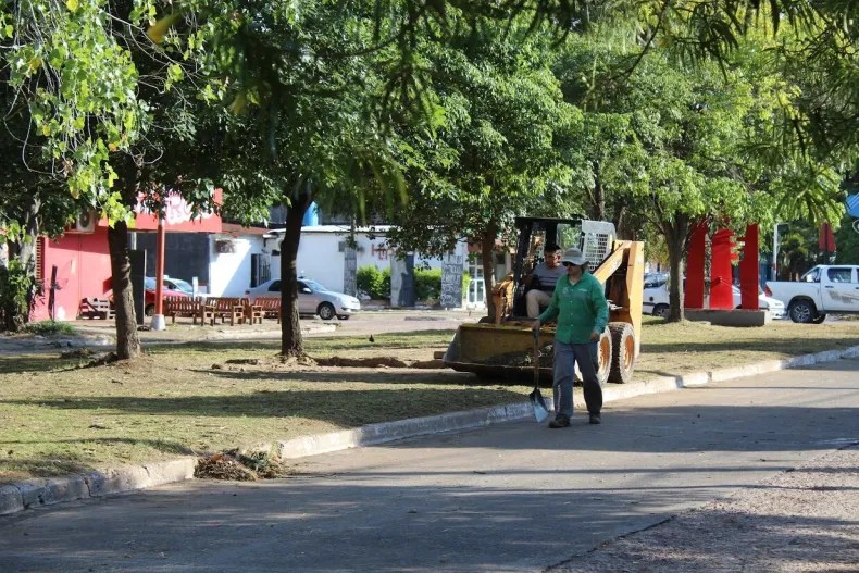 Desmalezado y barrido en canteros centrales, banquinas y veredas de avenidas de Resistencia