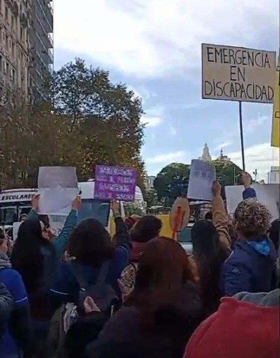 Organizaciones sociales realizan una jornada en apoyo a la Ley de Emergencia en Discapacidad en todo el país