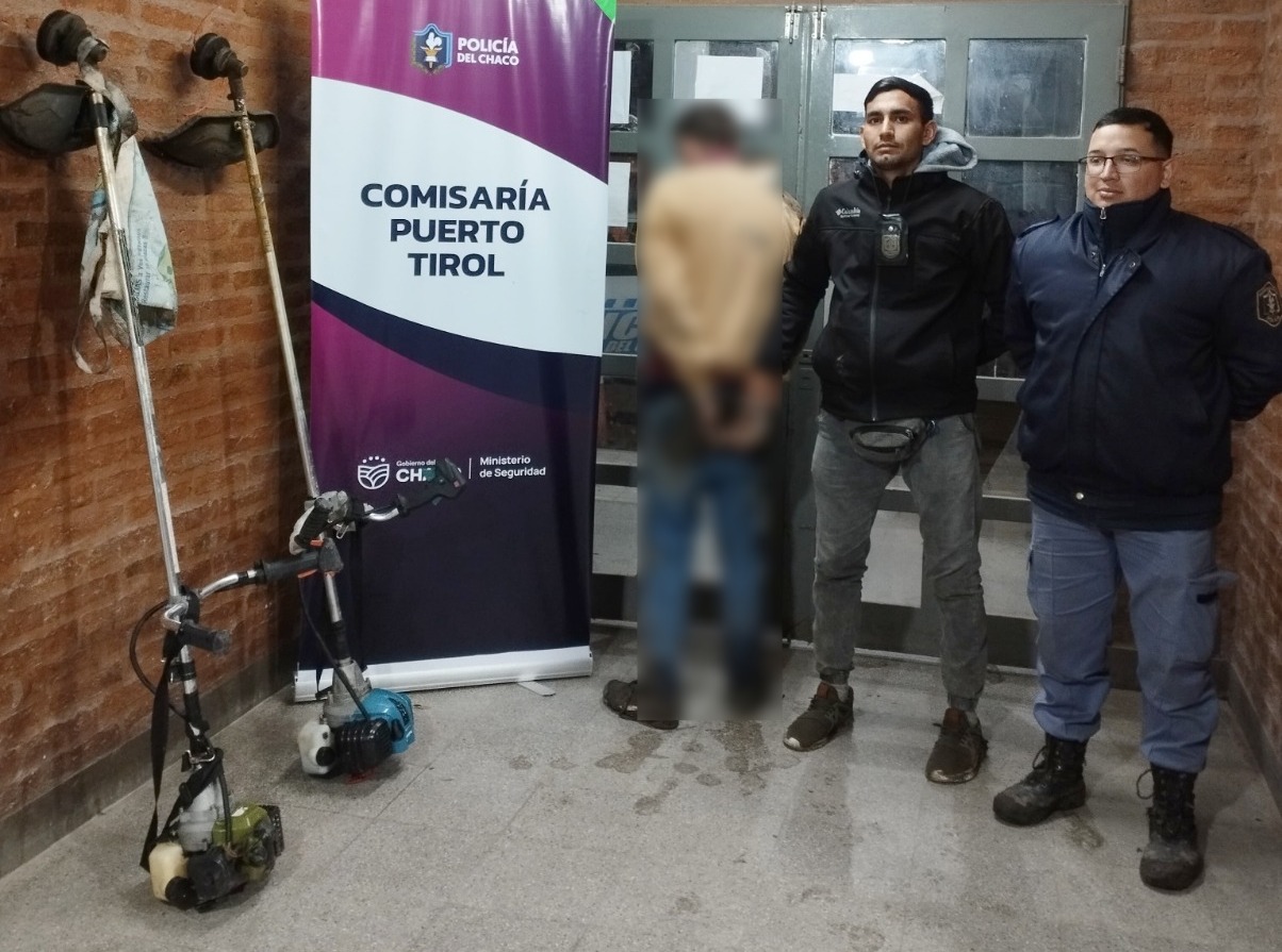 Detienen a joven por robo y recuperan desmalezadoras sustraídas