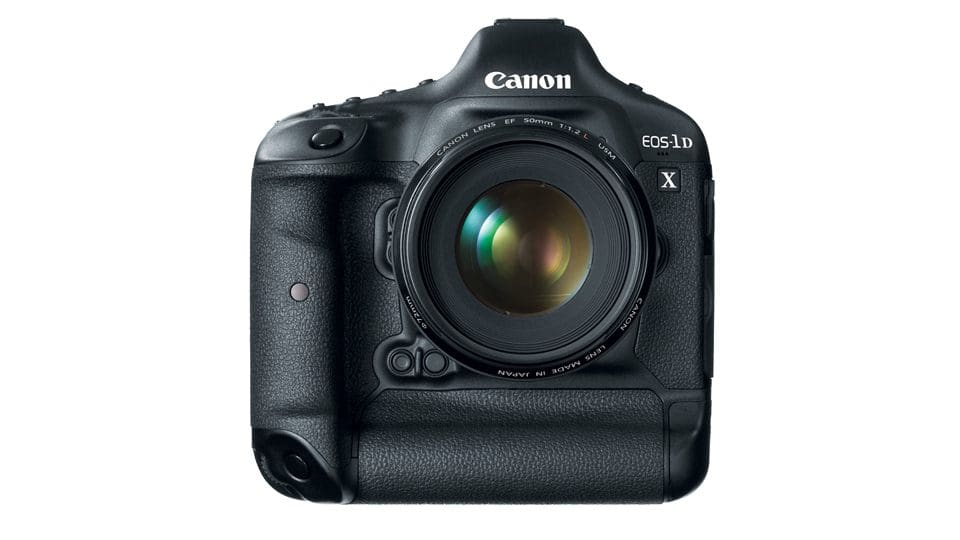 Canon EOS-1D X DSLR camera with lens