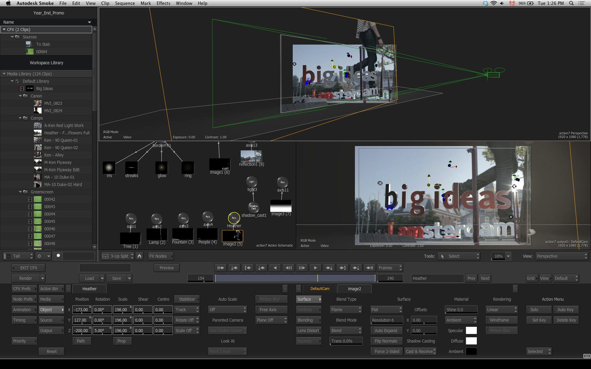 Editing software interface with project elements visible