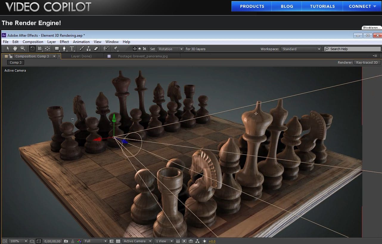 3D chessboard with dark and light pieces
