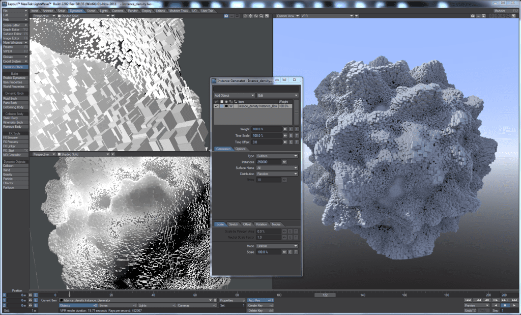 3D modeling software interface displaying textures and a detailed mesh object.