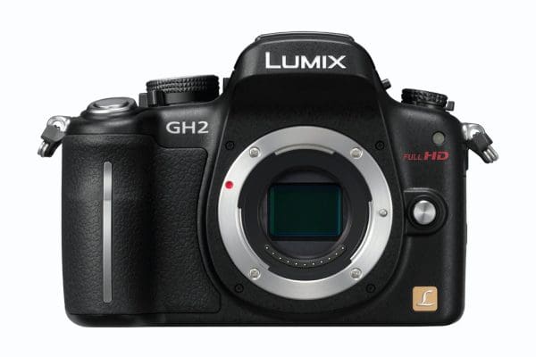 Panasonic Lumix GH2 digital camera front view