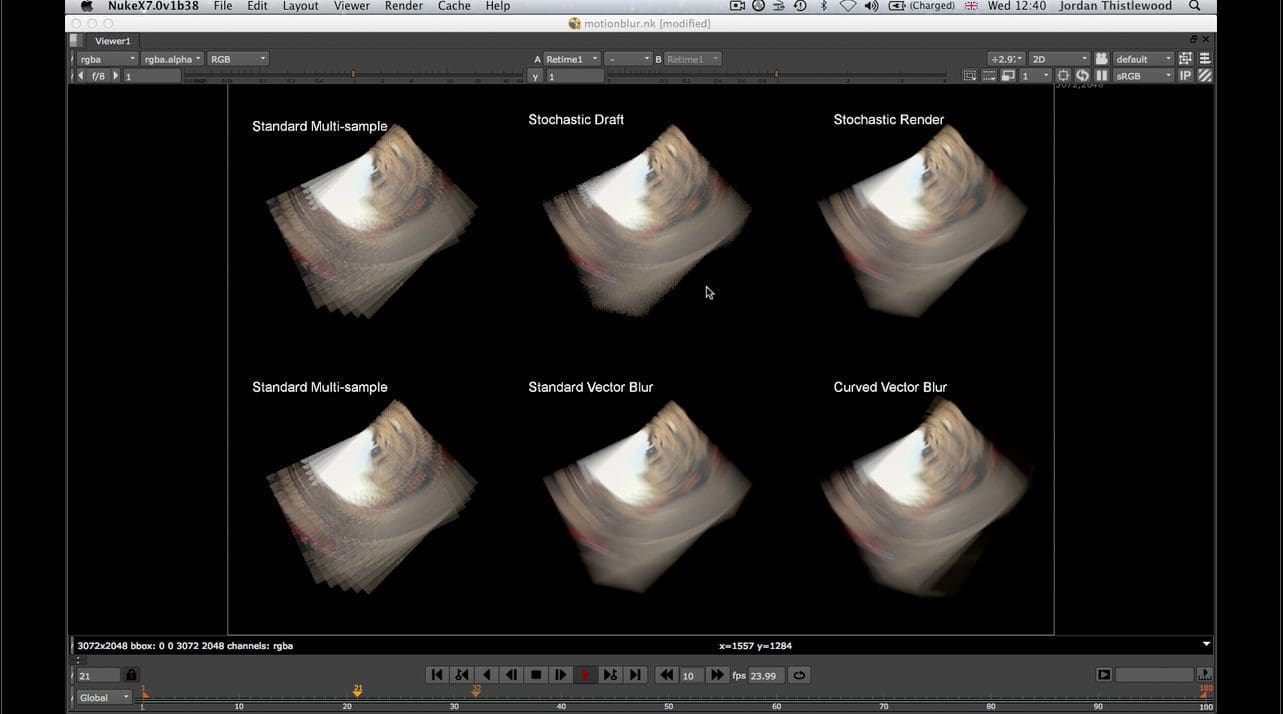 Various render settings displayed on a screen