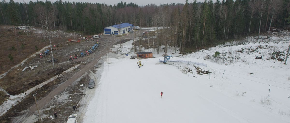 Skipiste in Finnland