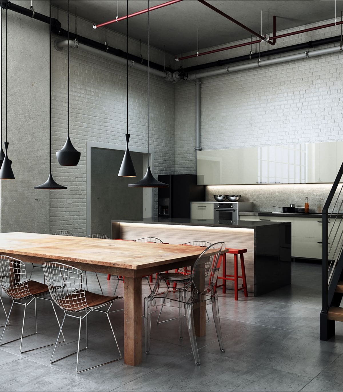 "Industrial Kitchen"/Alberth Costa Uchimata/3ds Max, V-Ray/Brasilien