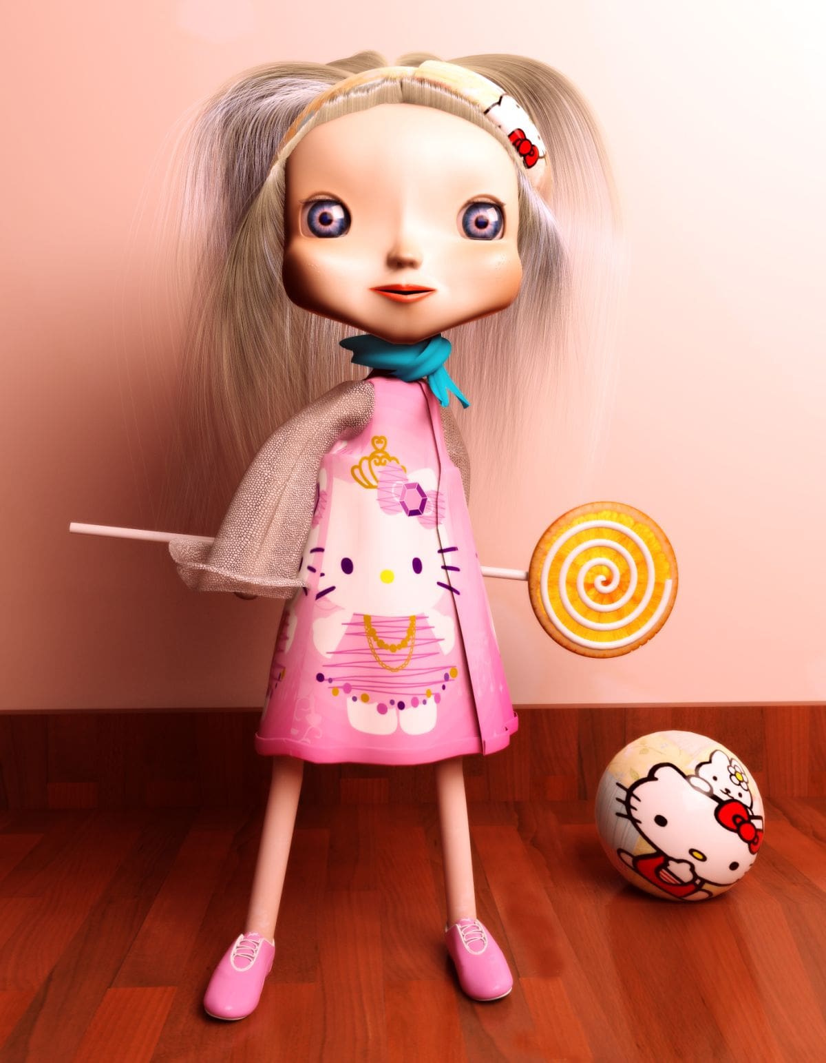 "A Doll" von Ravi Kamal/ 3ds Max/ Indien